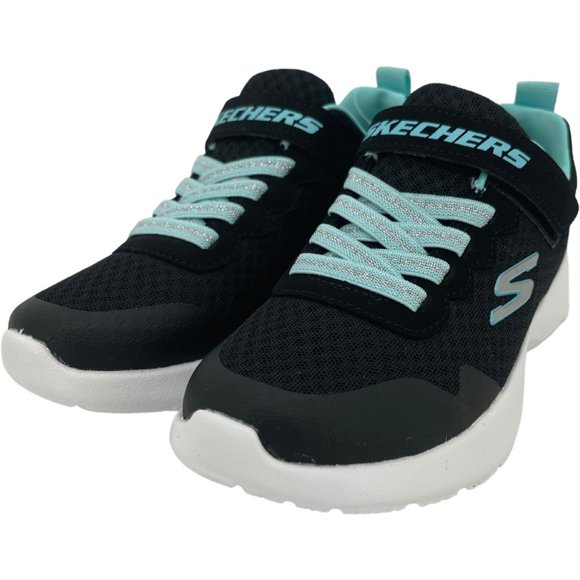 Skechers Girl's Black & Blue Running Shoes / Hook & Loop / Various Sizes - Picture 1 of 7